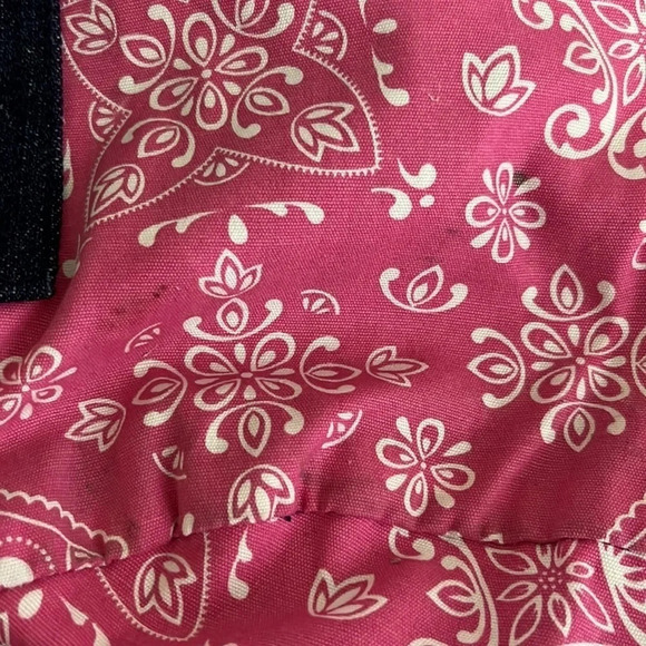 Levi's Pink Bandana Print & Denim Drawstring Backpack with Pockets - Picture 8 of 9